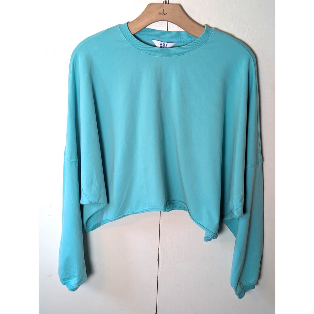 JoyLab Cropped Aqua Long Sleeve Top XS